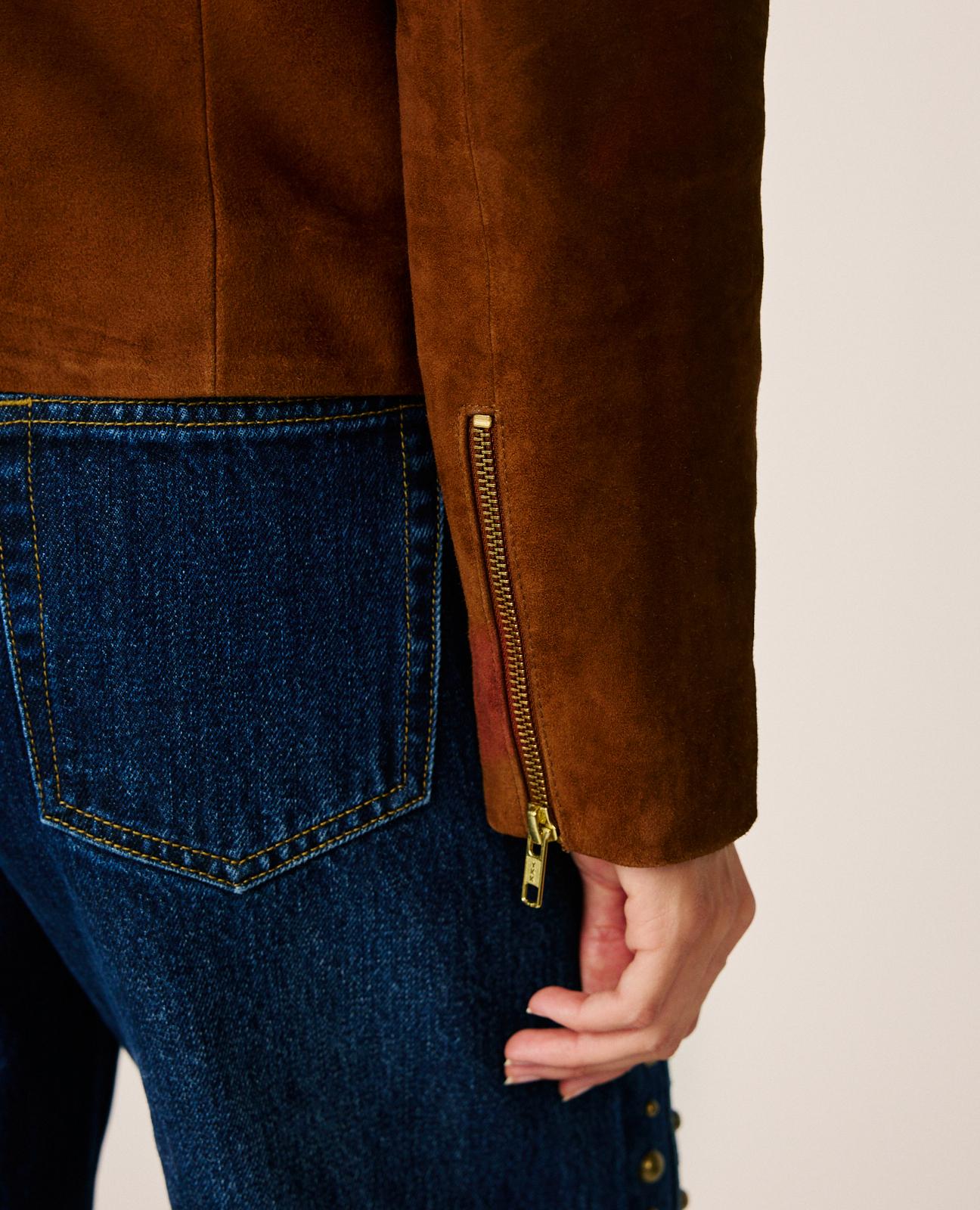 CHAQUETA BIKER DE ANTE