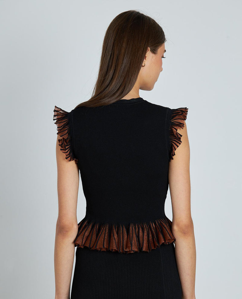 TOP VOLANTES METALIZADO