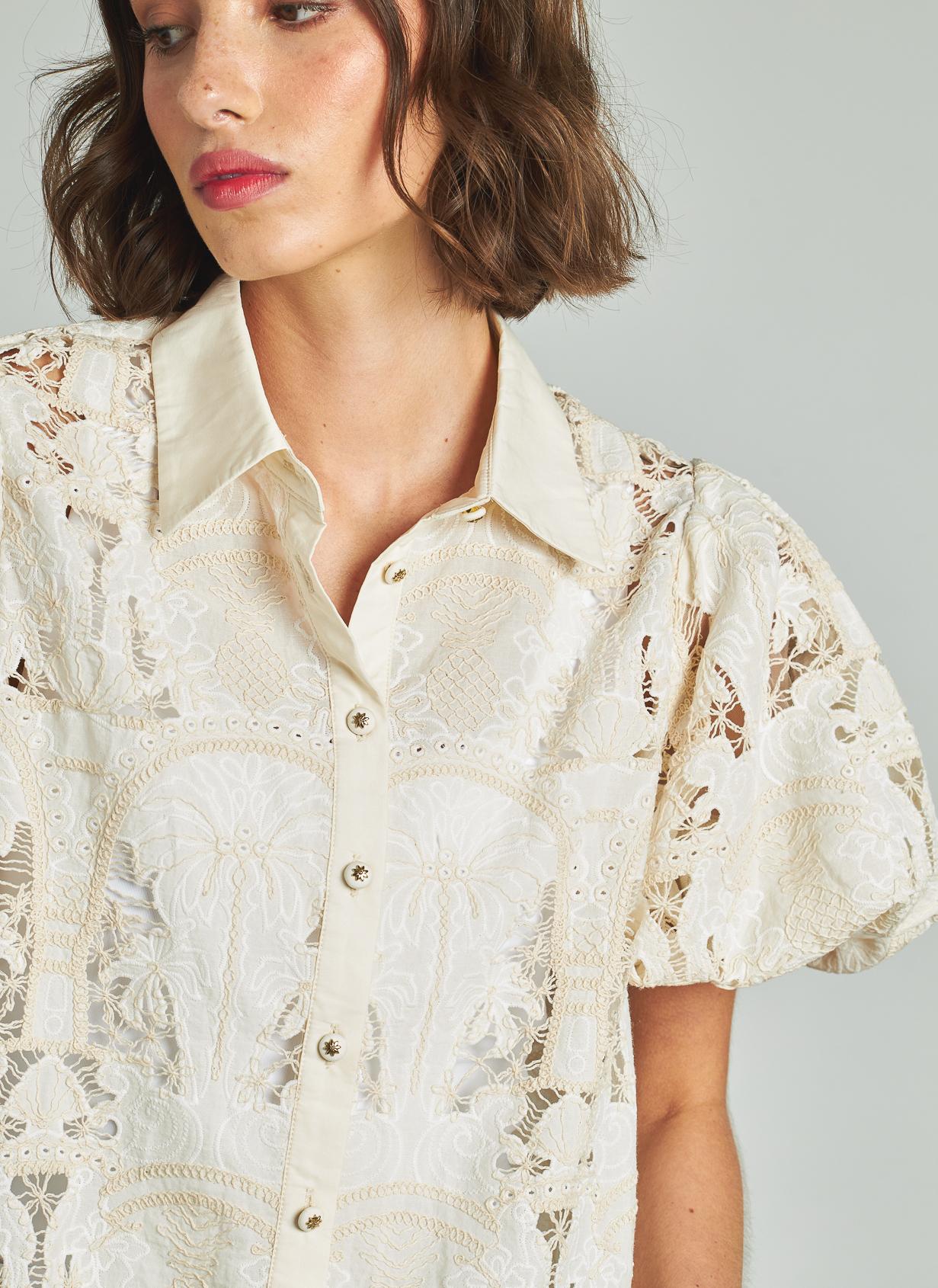 CAMISA MANGA ABULLONADA