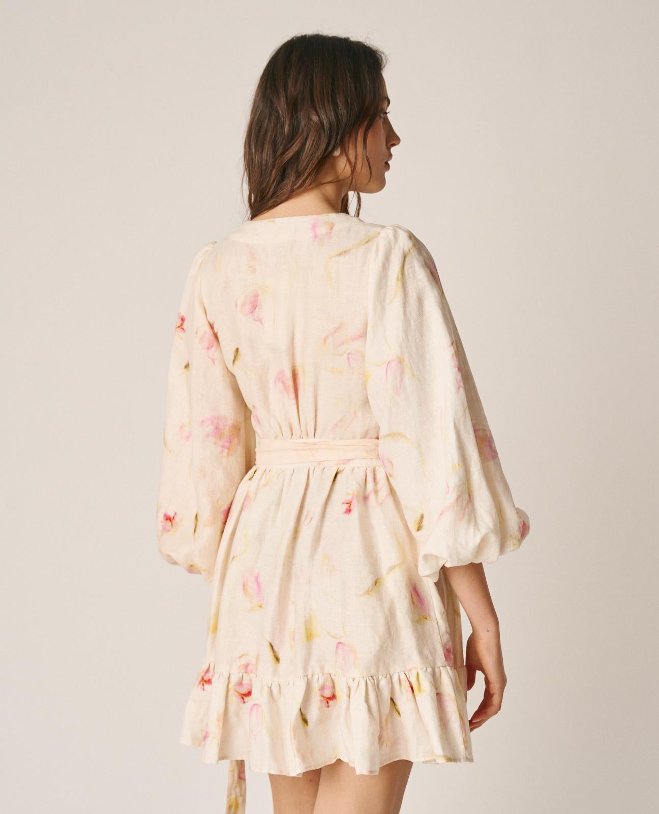 VESTIDO CORTO ESTAMPADO LAZO