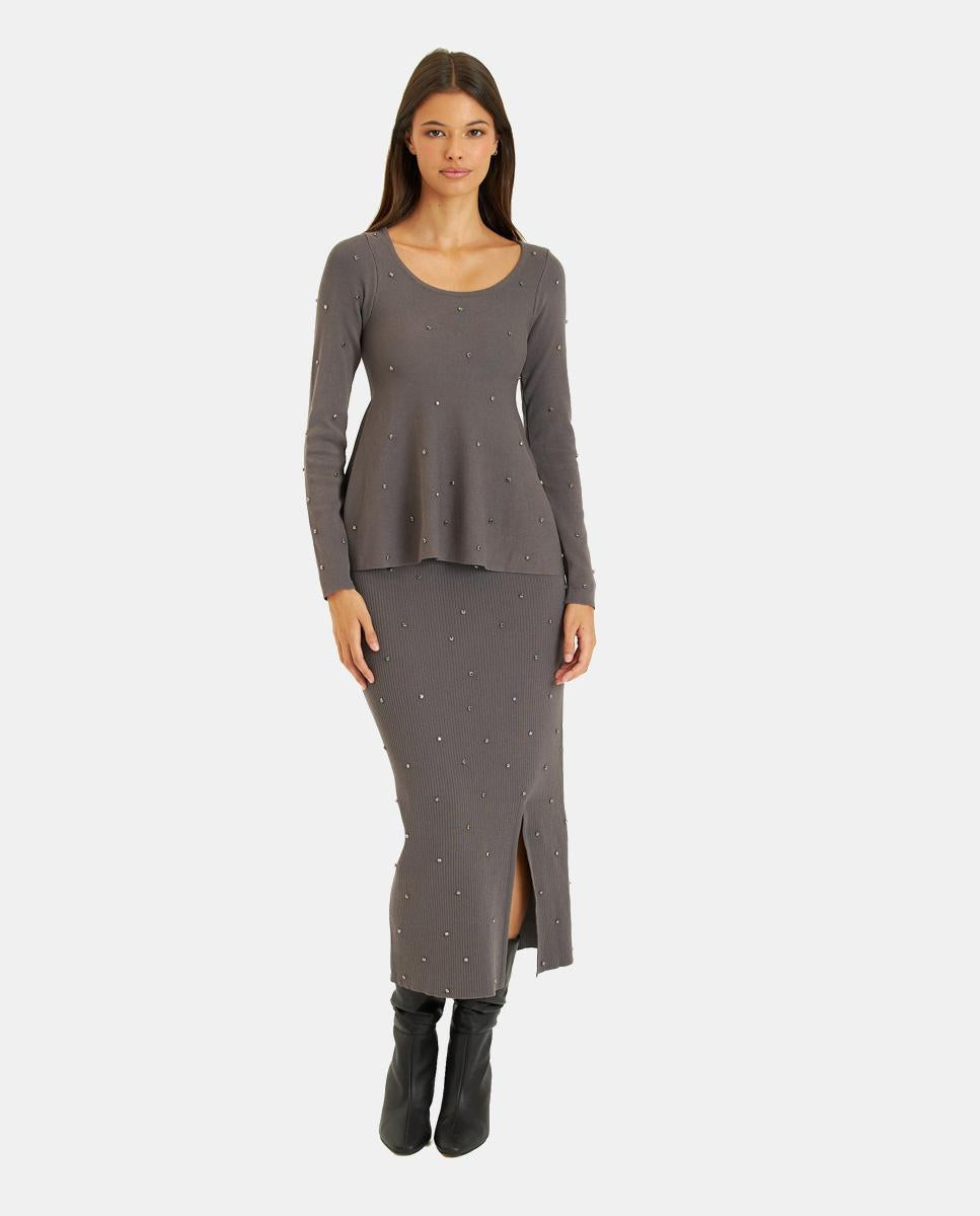 LONG SLEEVE KNITTED TOP