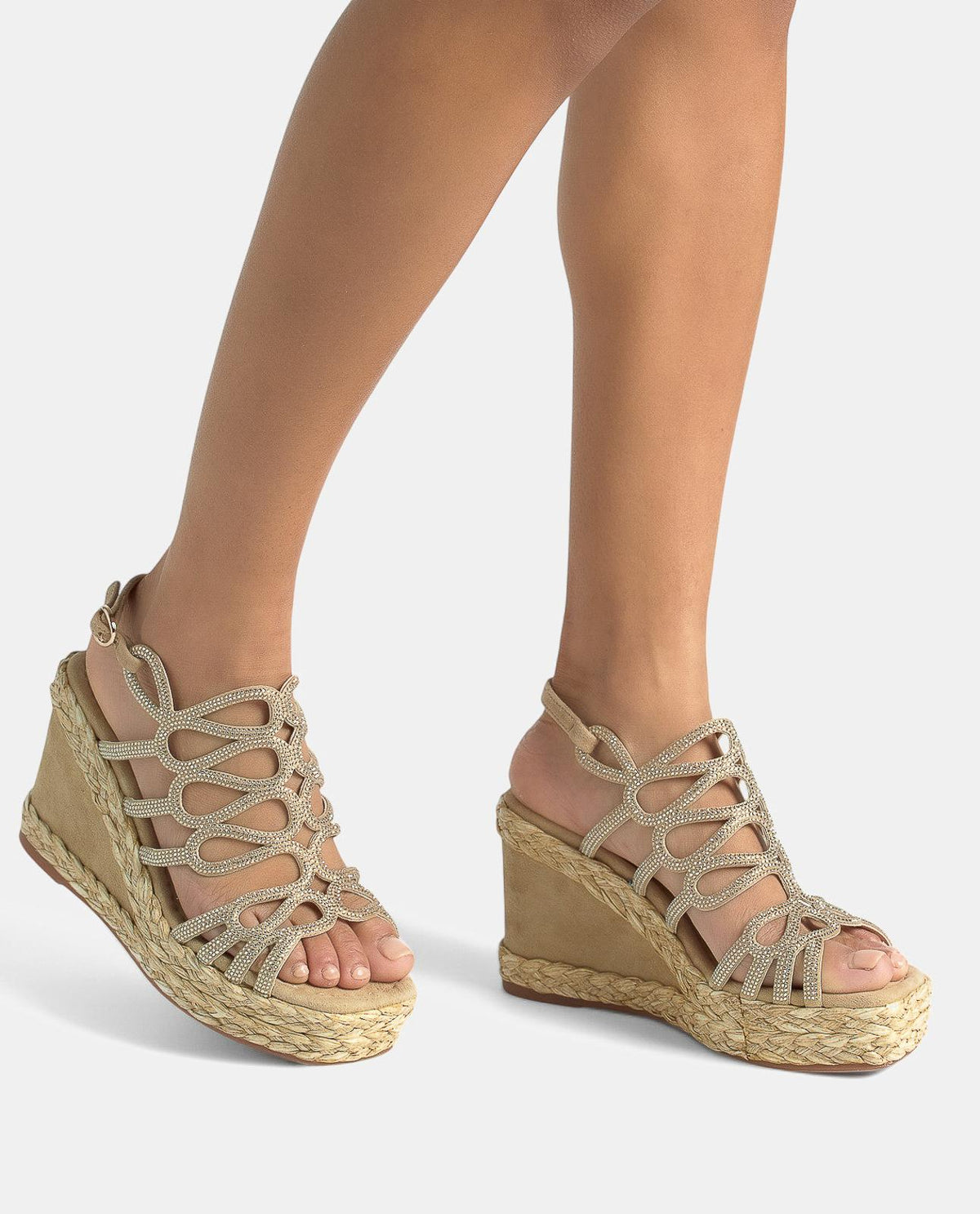CUNEA CON STRISCE INTRICATE E STRASS