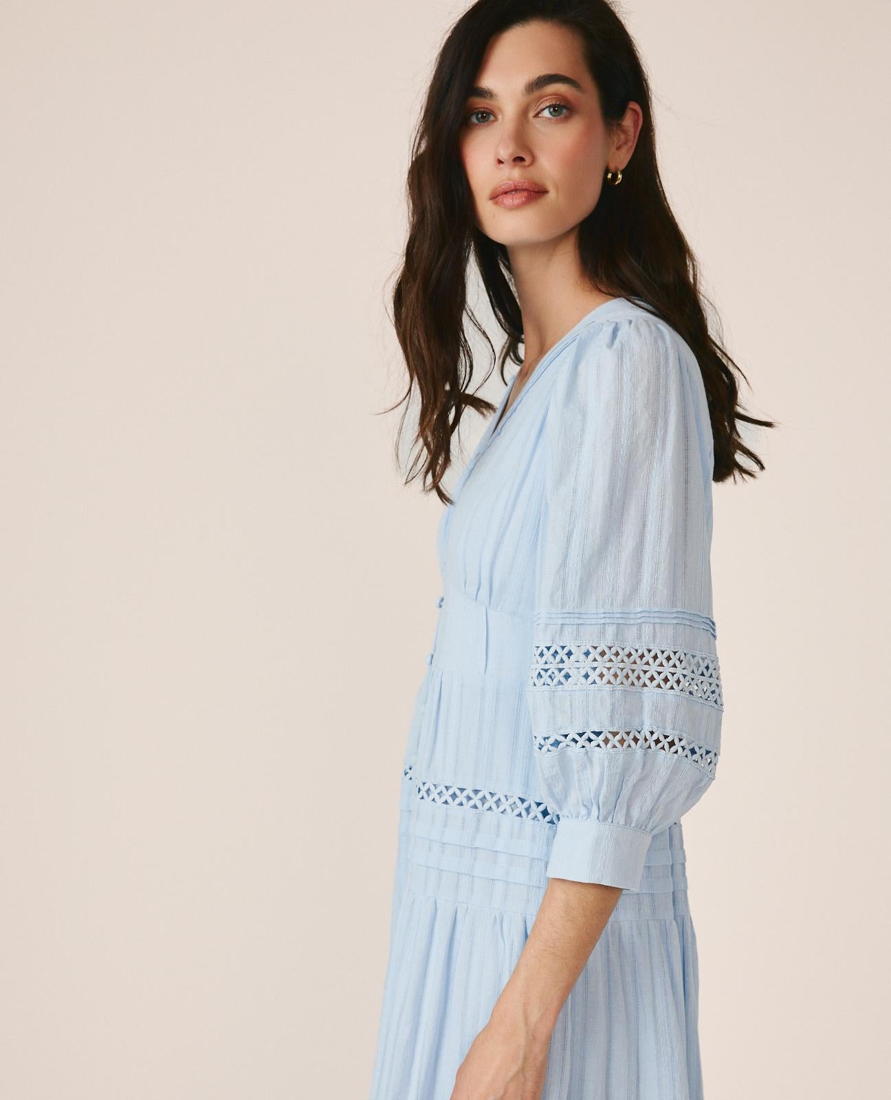 VESTIDO MANGA ABLUSADA