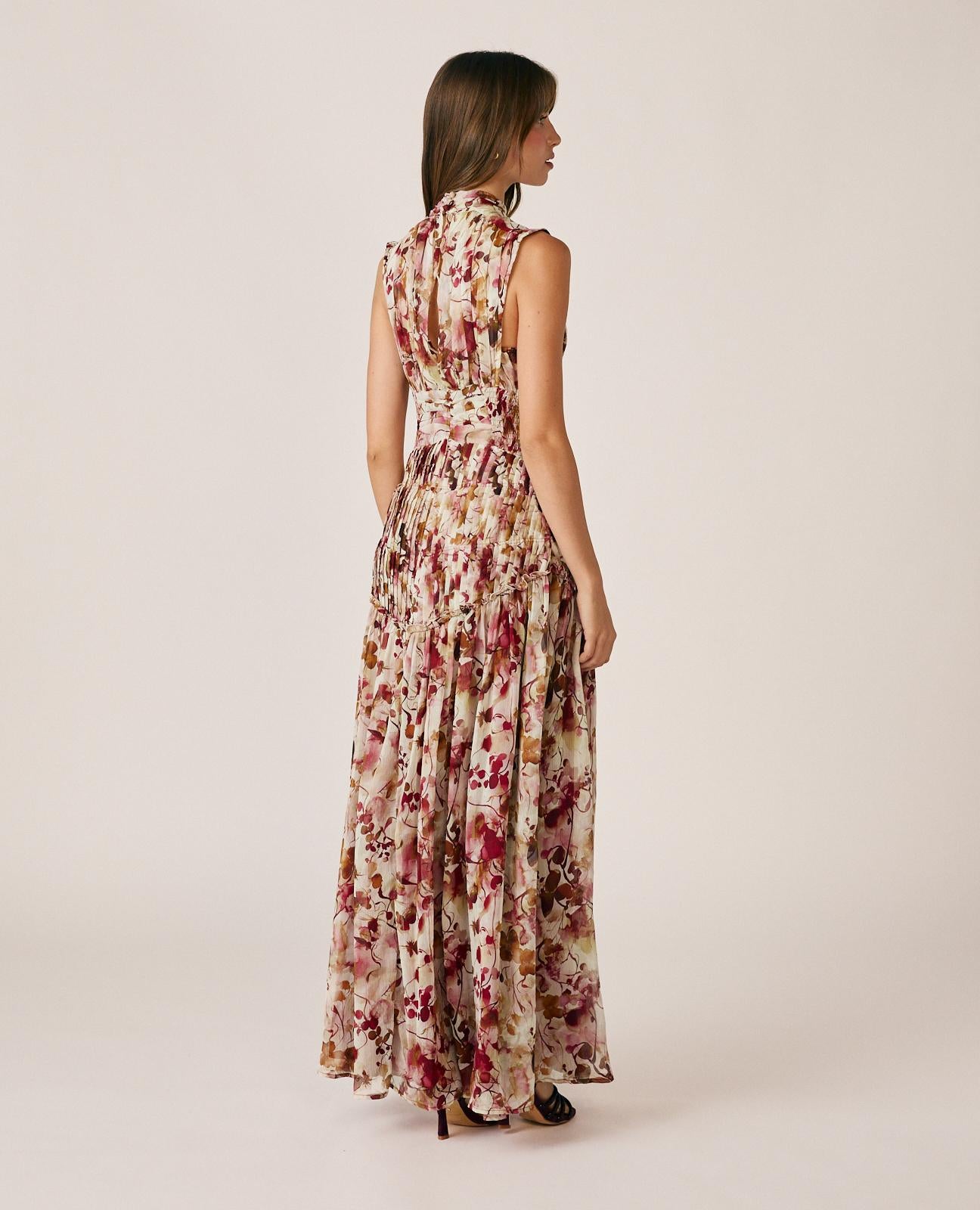 VESTIDO LARGO FLORAL