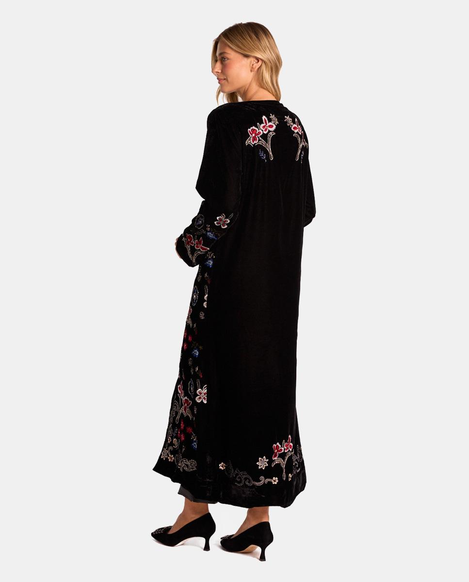 KIMONO BRODÉ EN VELOURS