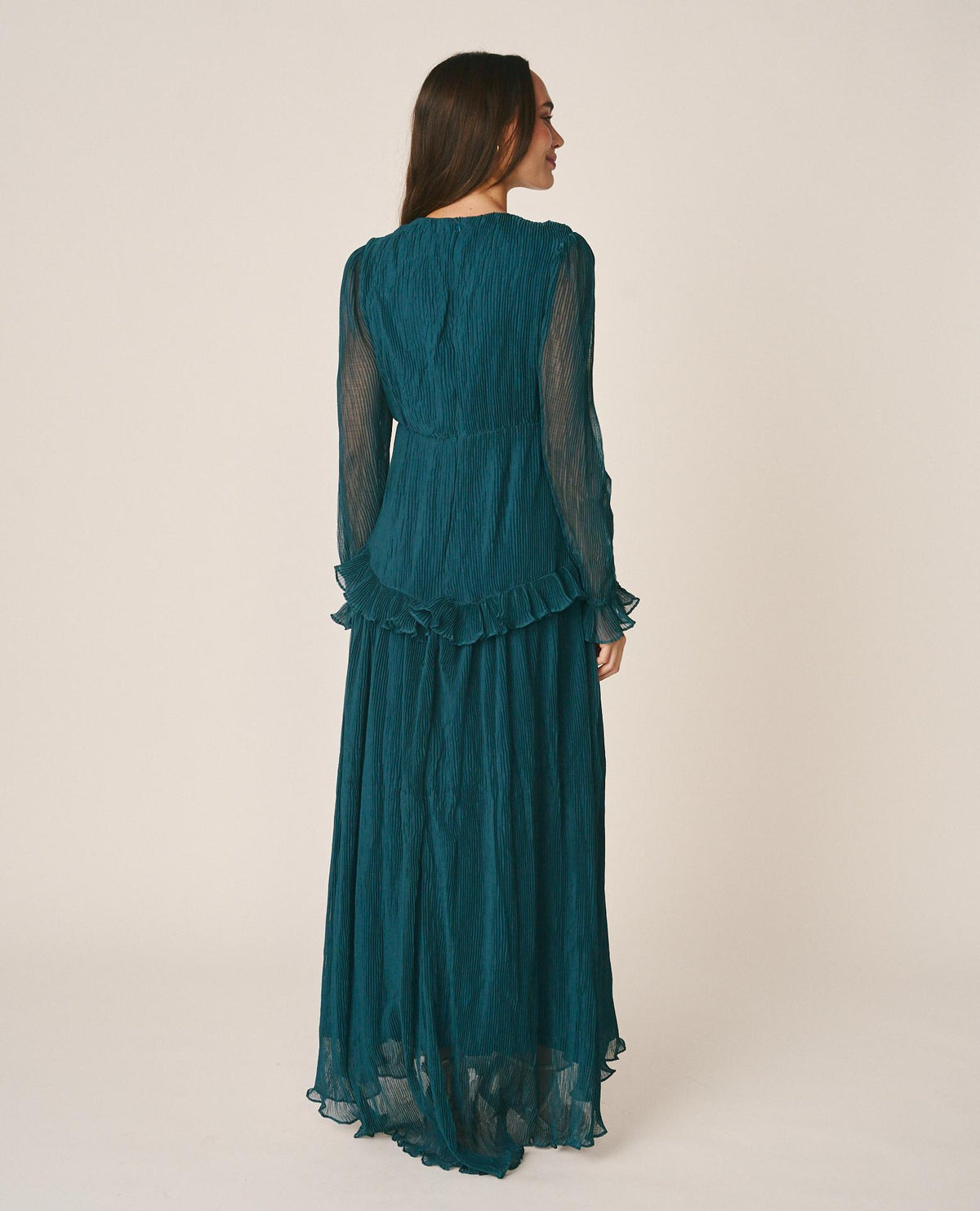 LONG PLEATED DRESS