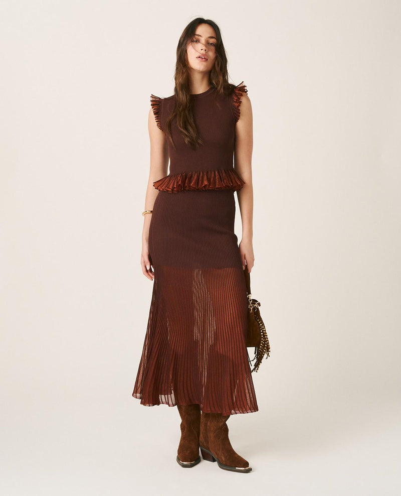 FALDA SEMITRANSPARENTE METALIZADA