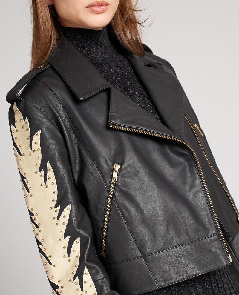 BIKER LEATHER FLAMES