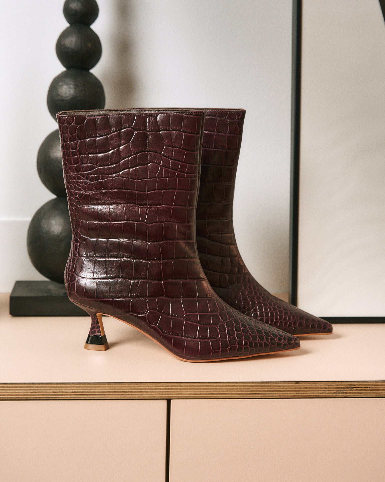 BOTÍN TACÓN METALIZADO