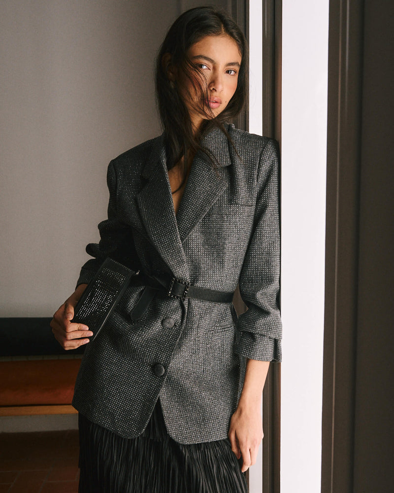 BLAZER RECTA BRILLOS