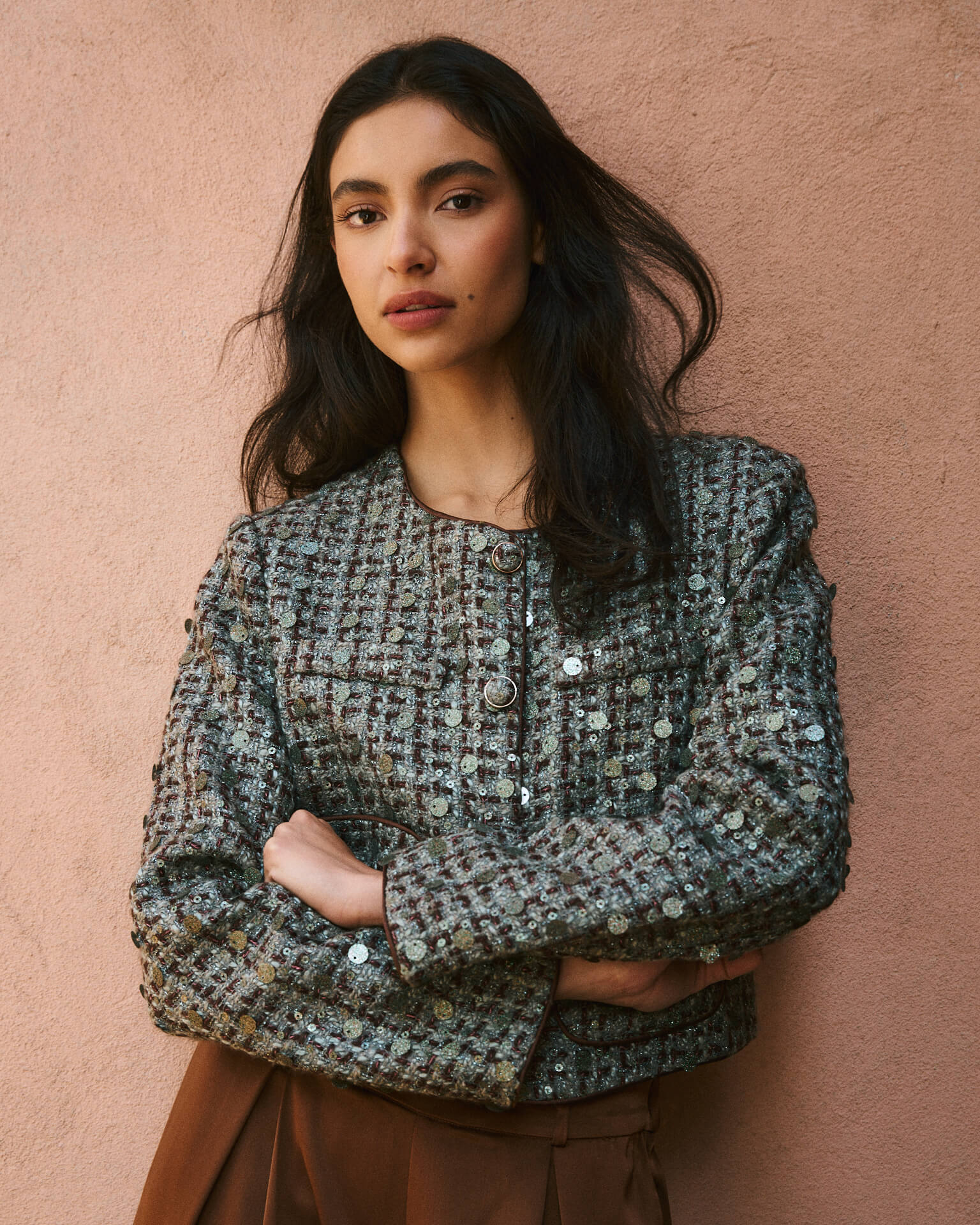 CHAQUETA ESTRUCTURA LENTEJUELAS