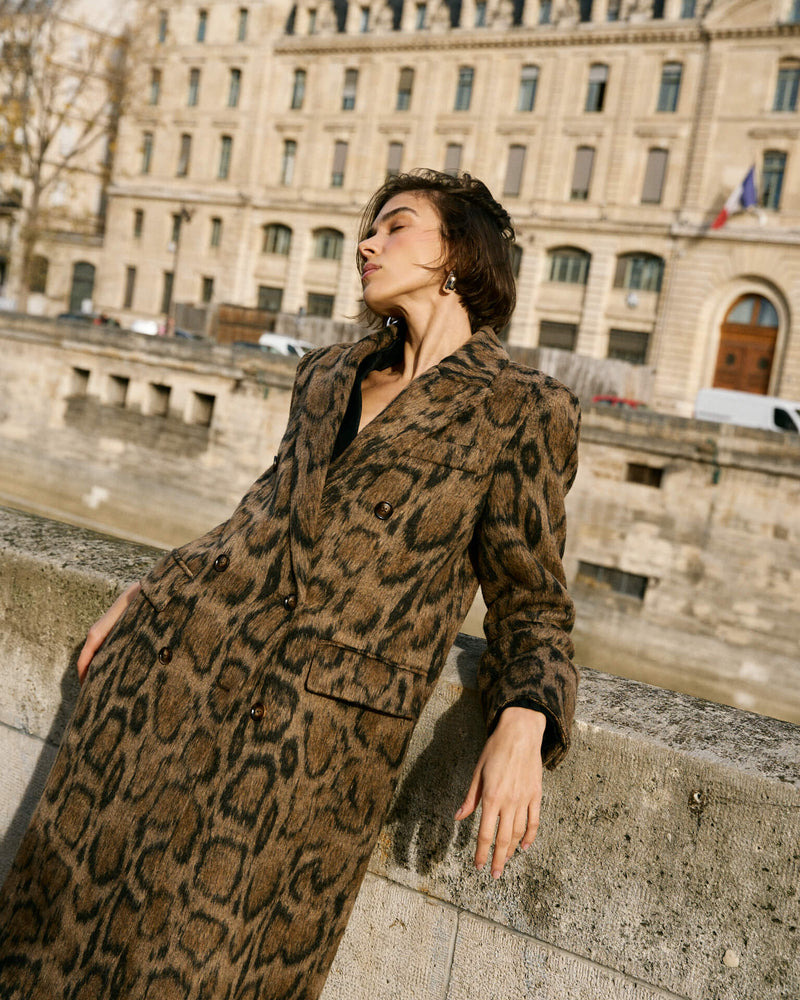 ABRIGO ESTAMPADO LARGO