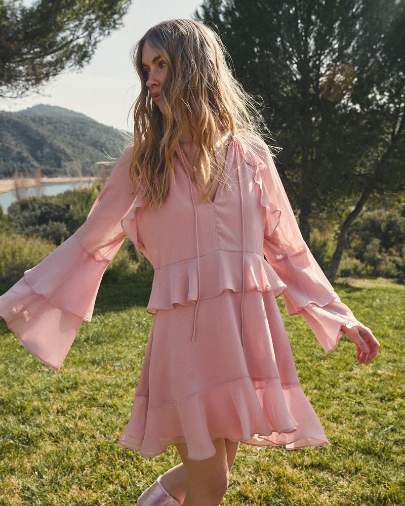 VESTIDO MANGA ACAMPANADA