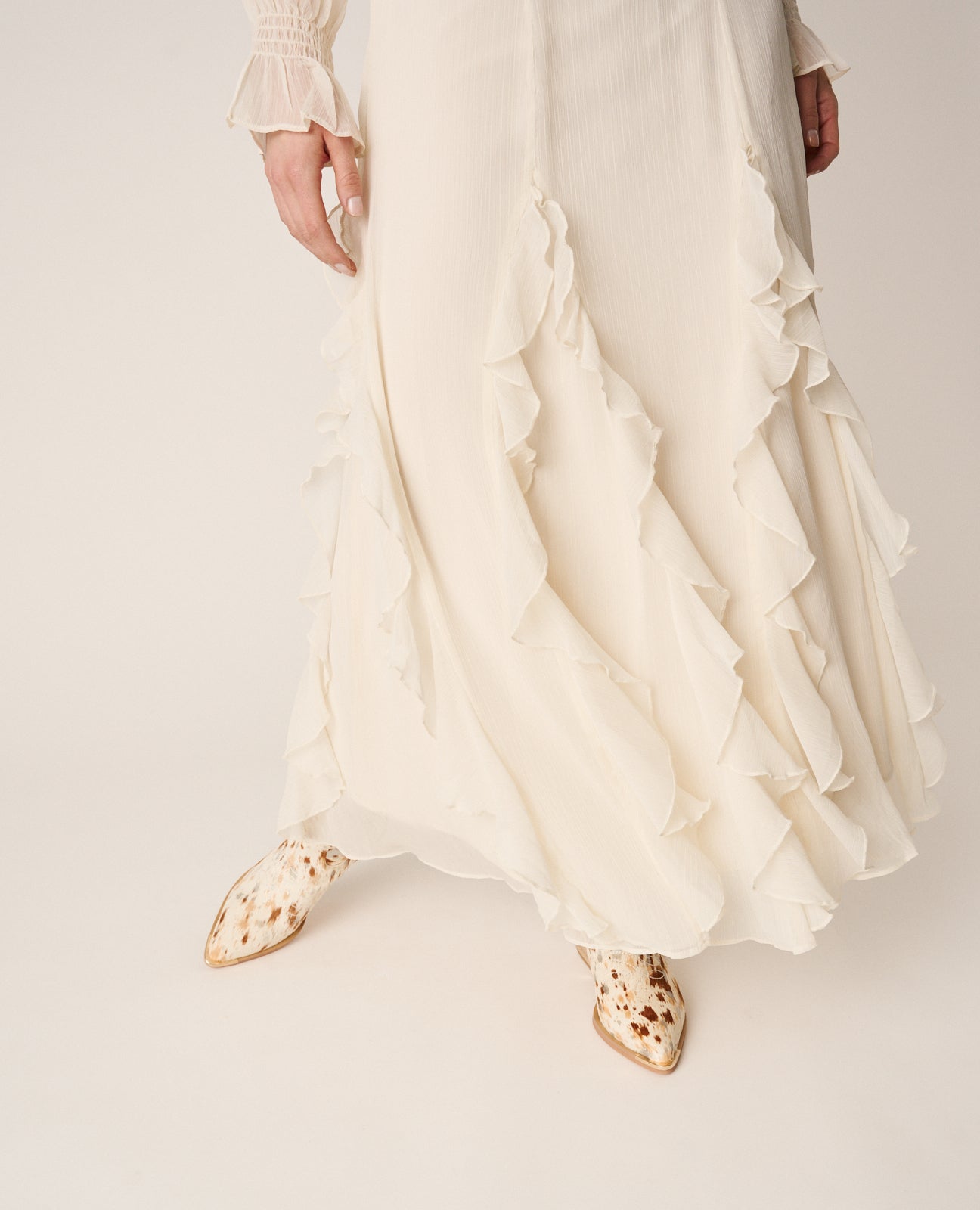 MIDI CHIFFON SKIRT