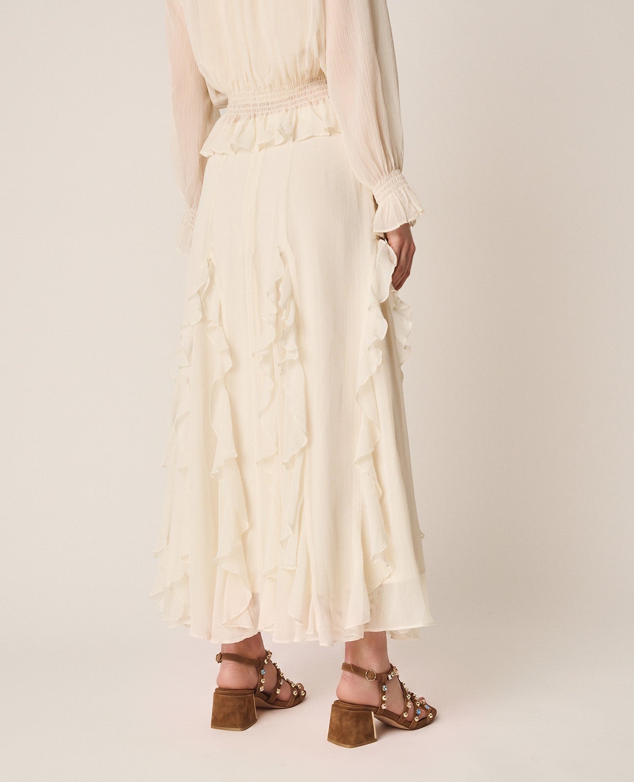 MIDI CHIFFON SKIRT