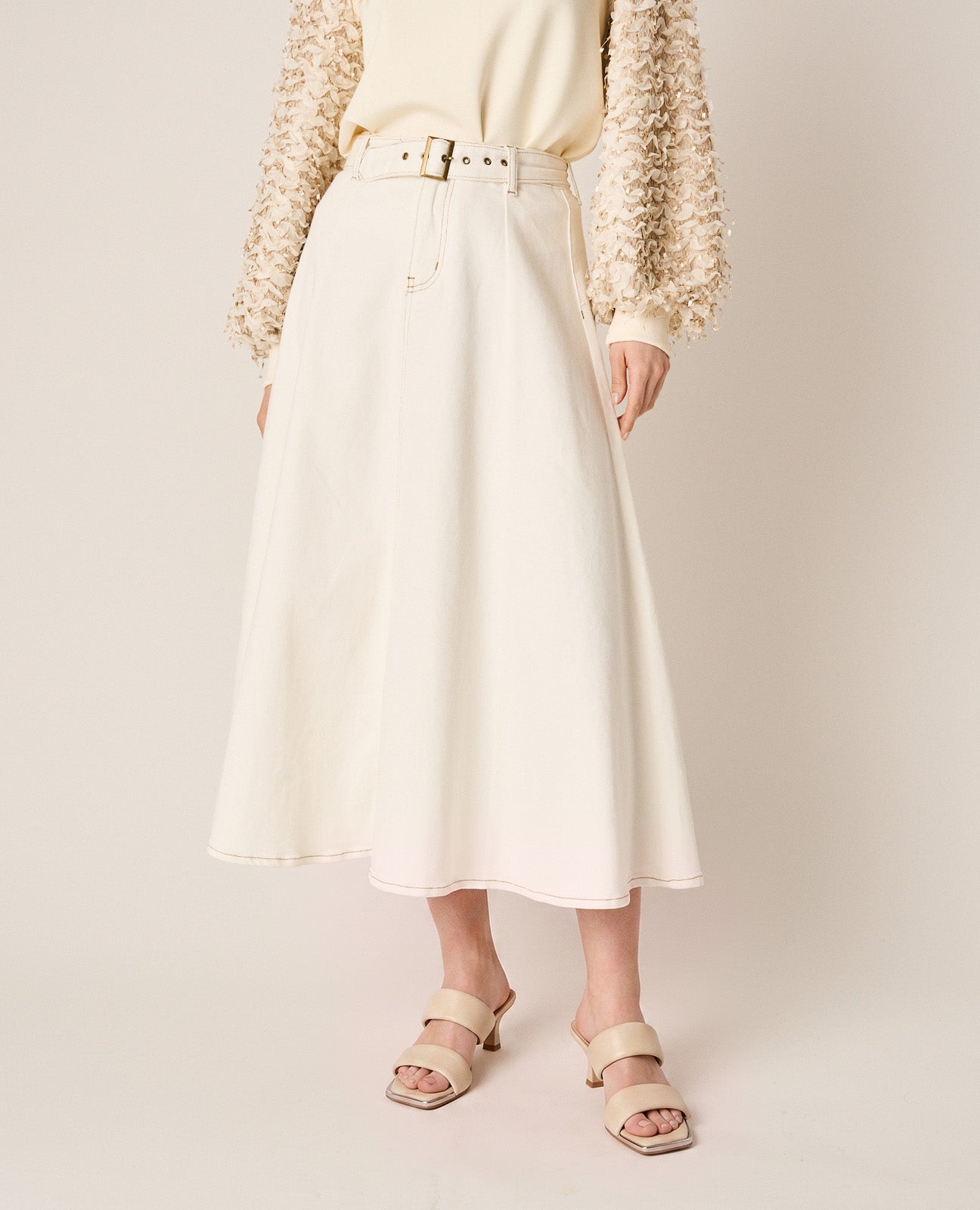 FALDA MIDI DENIM