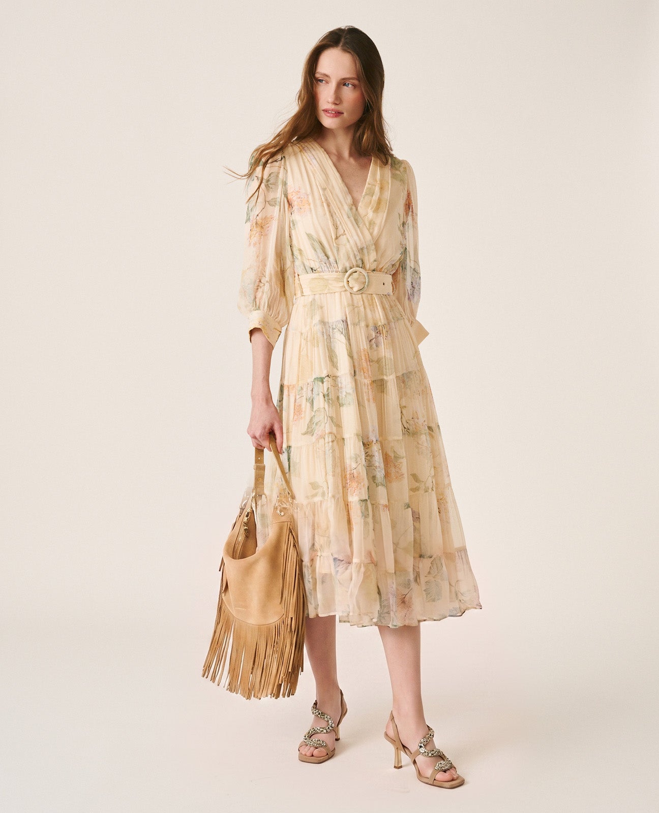 VESTIDO LONGO DE GASA