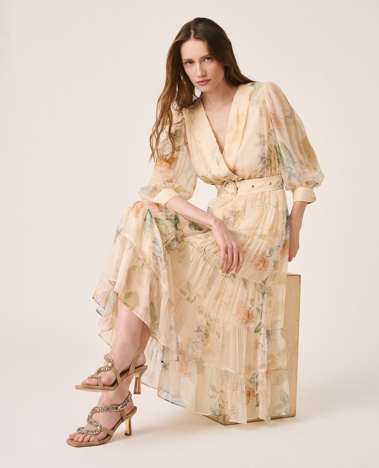 VESTIDO LONGO DE GASA