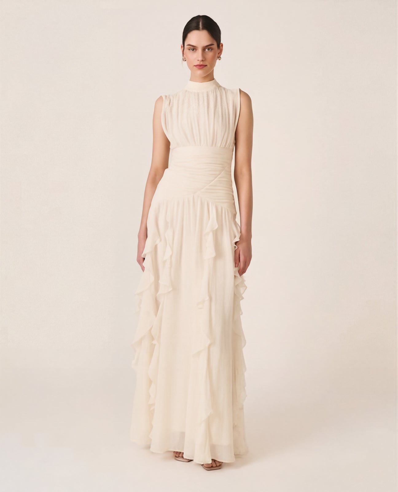 VESTIDO LARGO VOLANTES