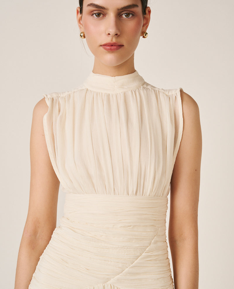 LONG DRESS WITH RUFFLES