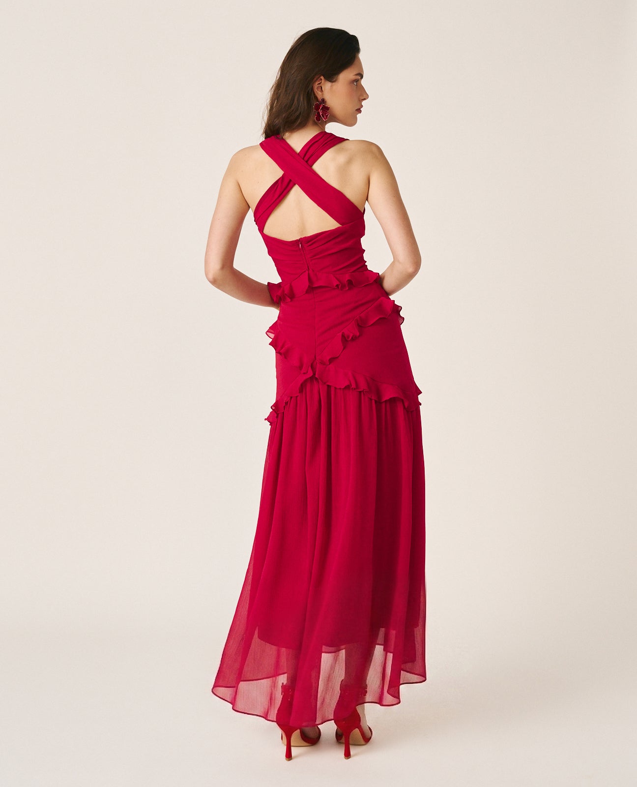 VESTIDO ESPALDA CRUZADA