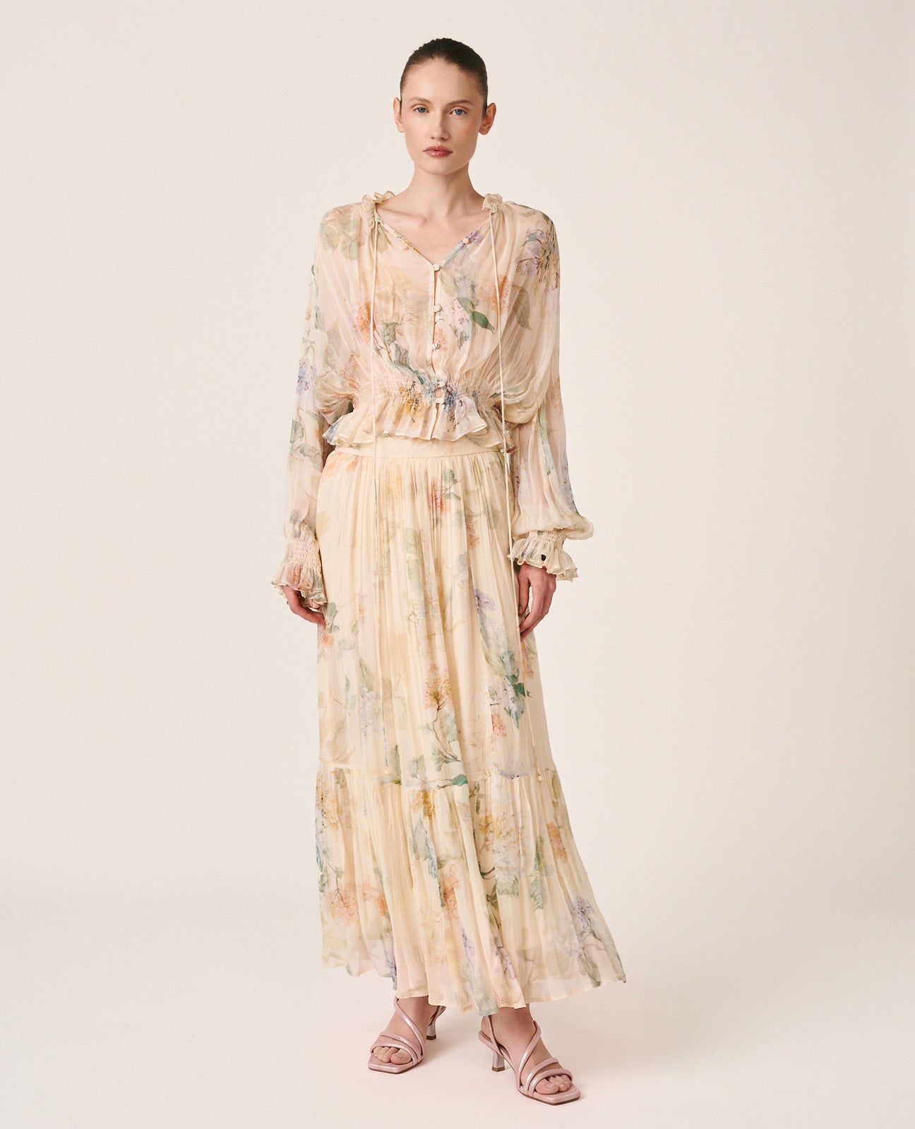 FALDA MIDI FLORAL