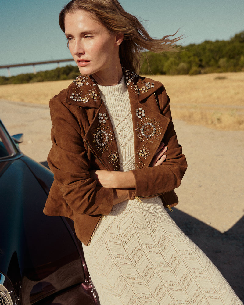 CHAQUETA ANTE CRUZADA