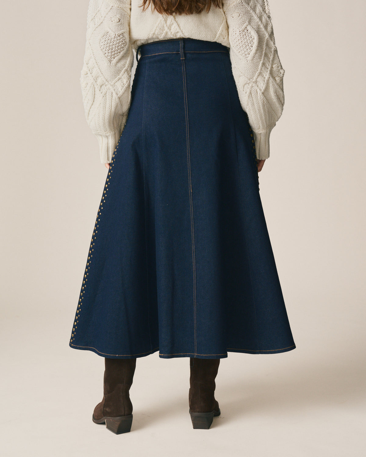 DENIM MIDI SKIRT