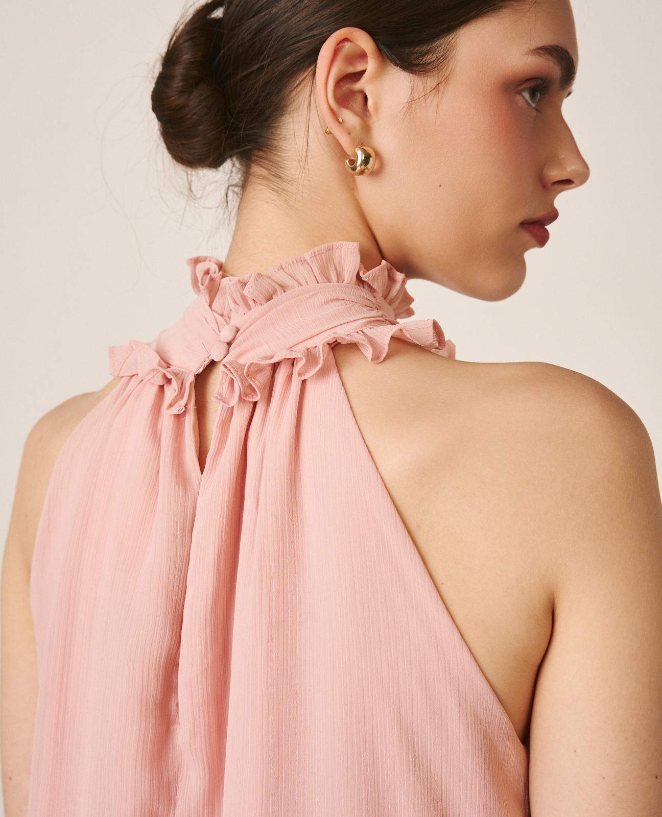 VESTIDO GASA VOLANTES