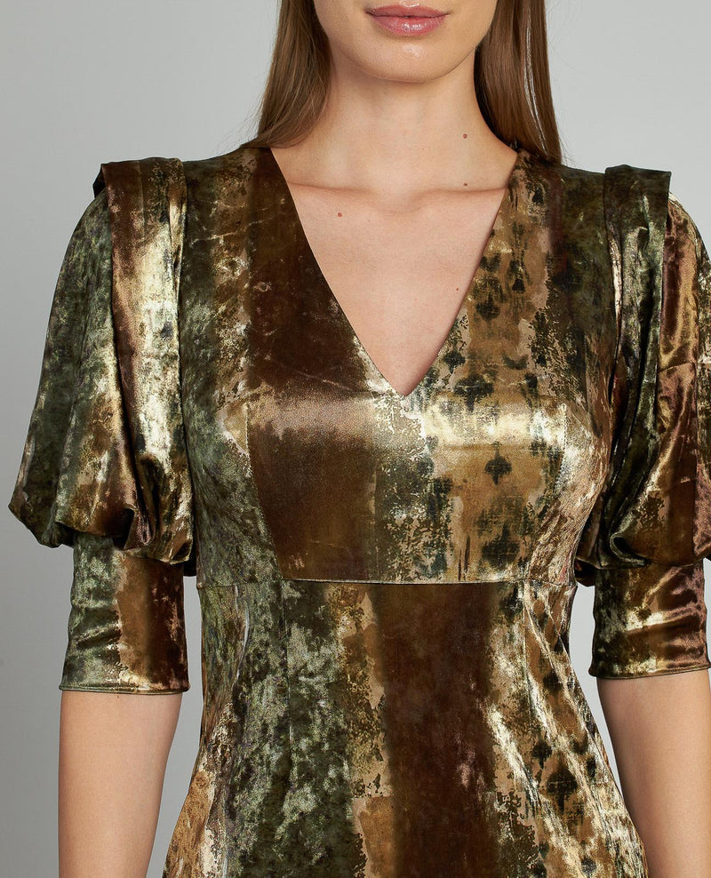 VESTIDO AJUSTADO ESTAMPADO