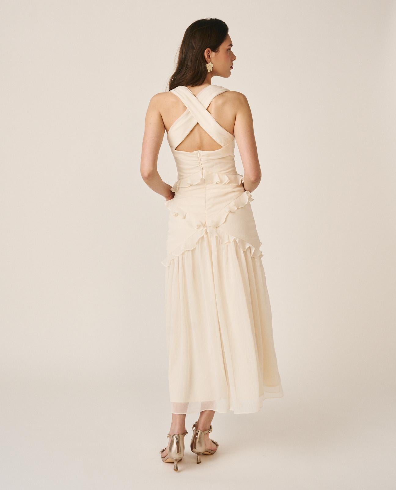 VESTIDO ESPALDA CRUZADA