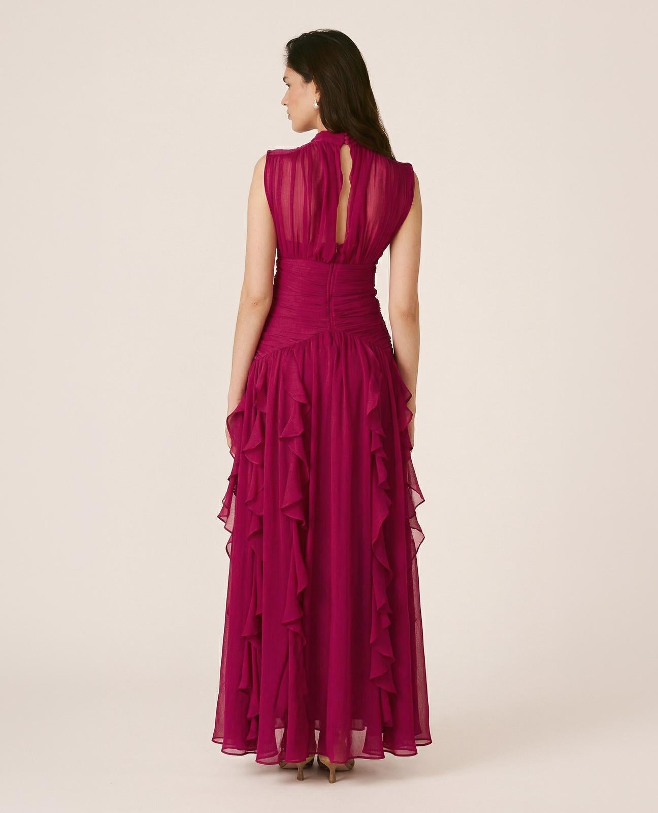 VESTIDO LARGO VOLANTES