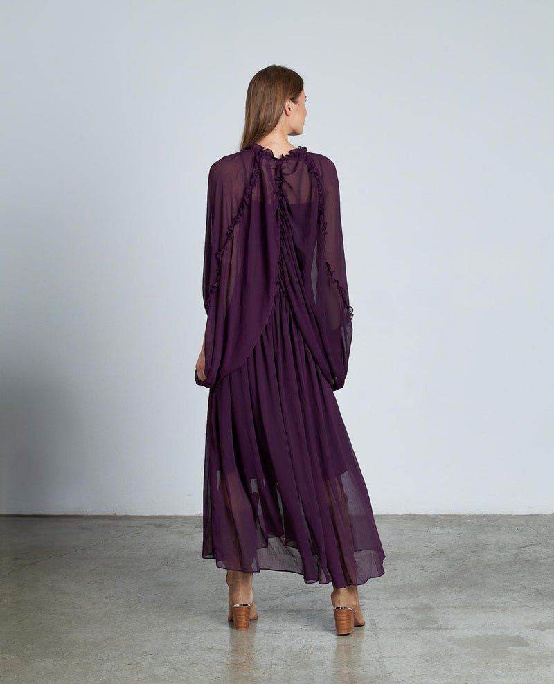 VESTIDO DRAPEADO SEMITRANSPARENTE