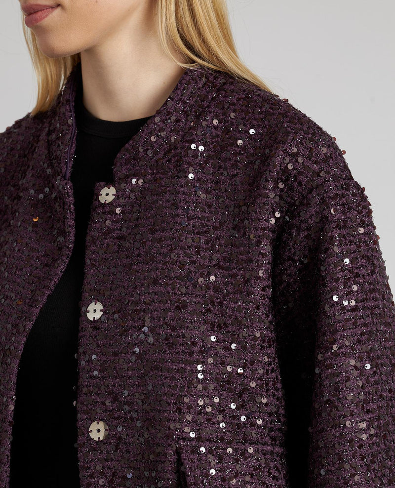 SEQUINED BOMBER JACKET