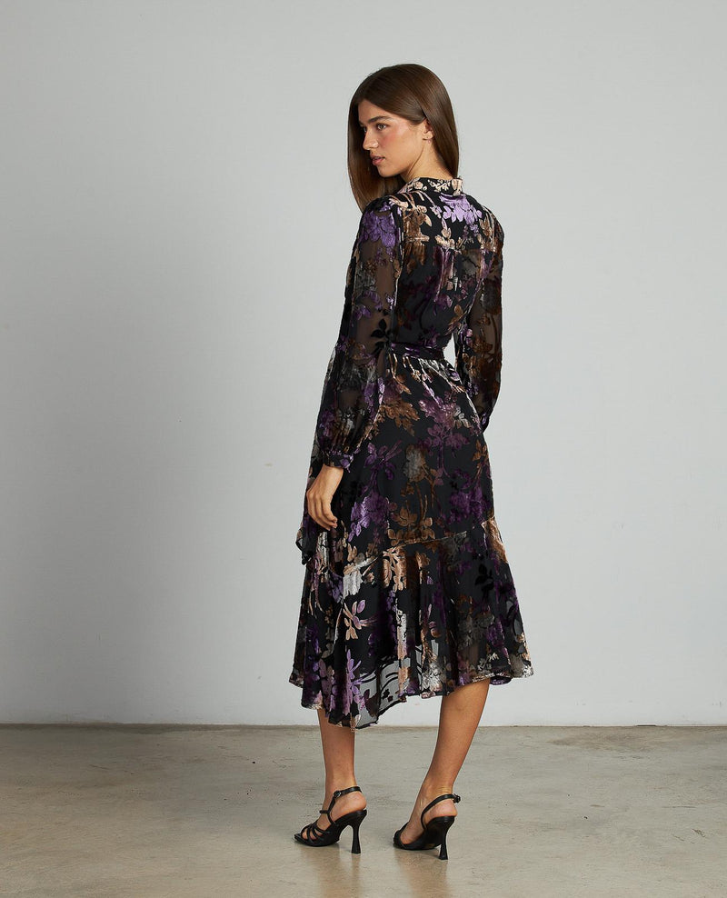 VESTIDO FLORES TERCIOPELO