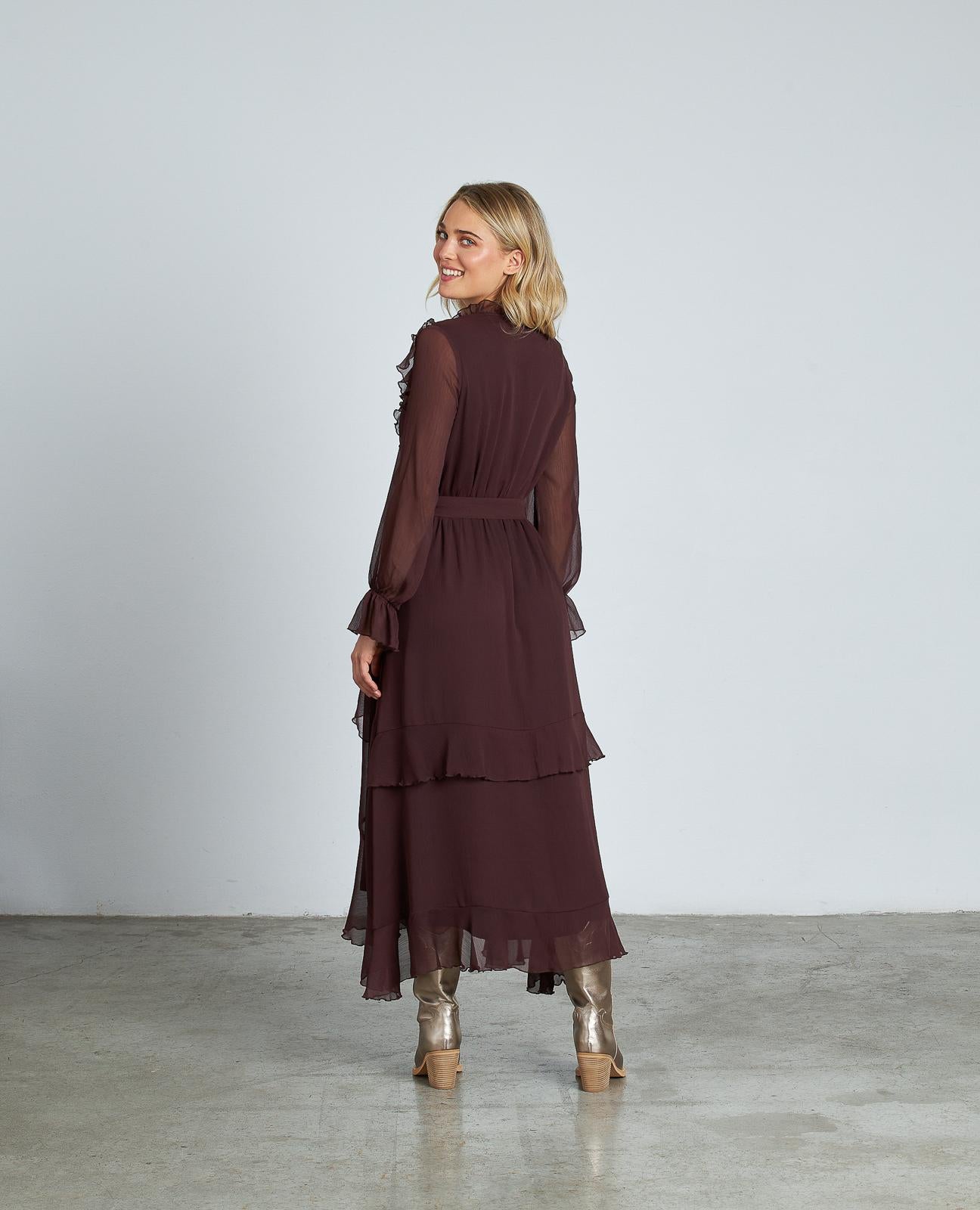 VESTIDO VOLANTES CINTURÓN