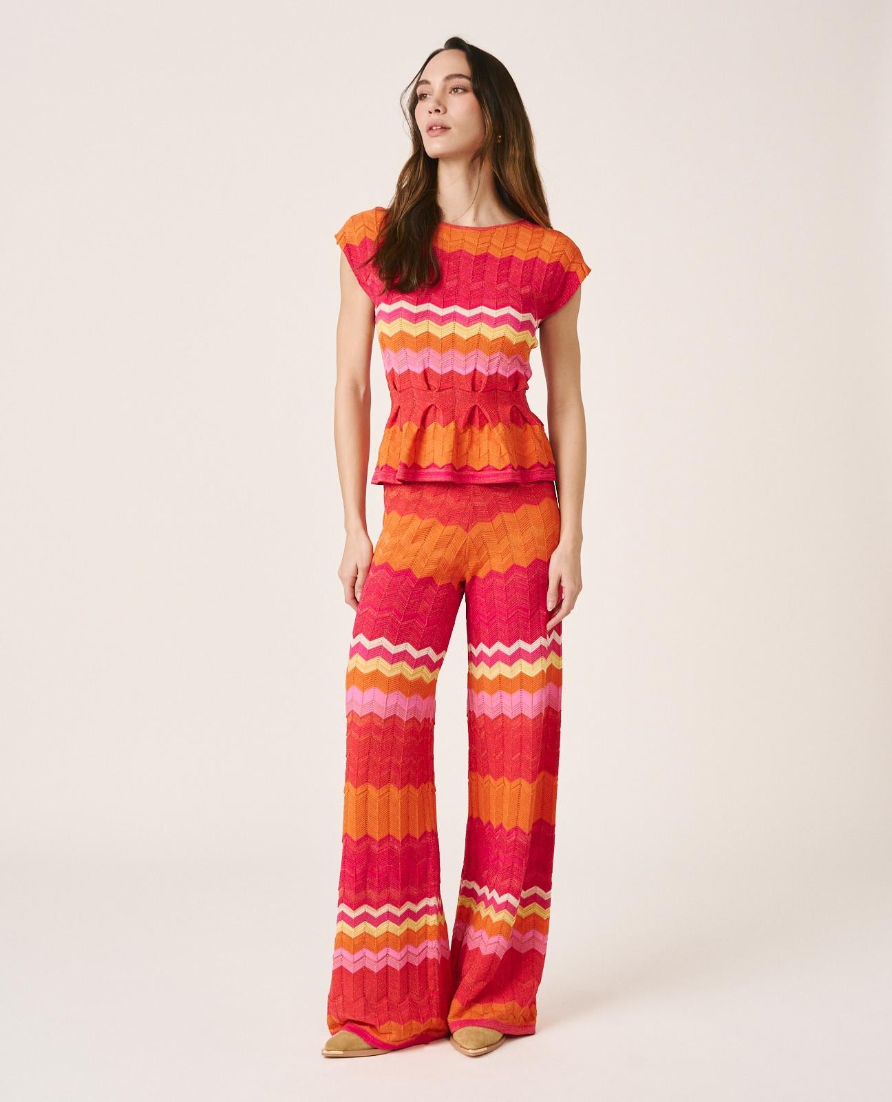 STRAIGHT KNIT TROUSERS