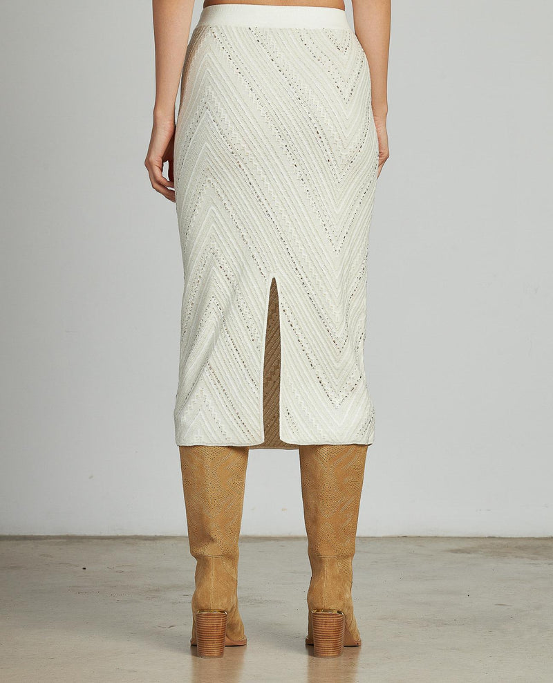 KNITTED SKIRT WITH RHINESTONES