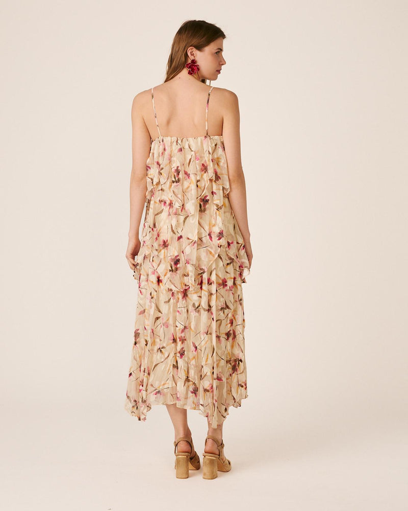 VESTIDO DE GASA FLORAL