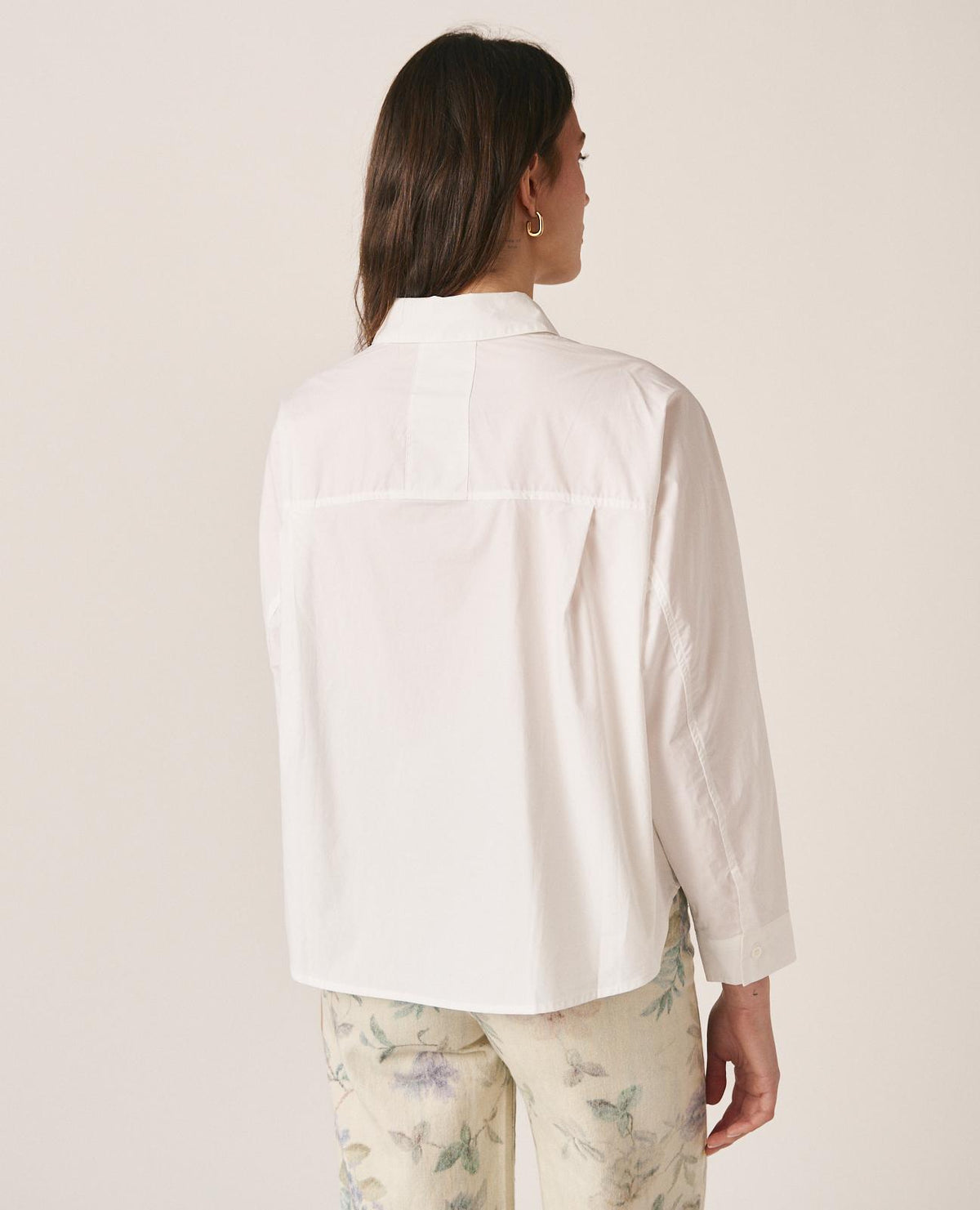 CAMICIA A RIGHE CON FIORI