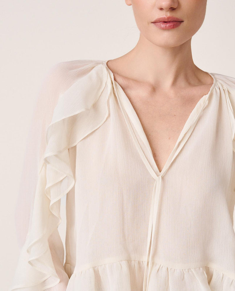 BLUSA MANGA VOLANTES