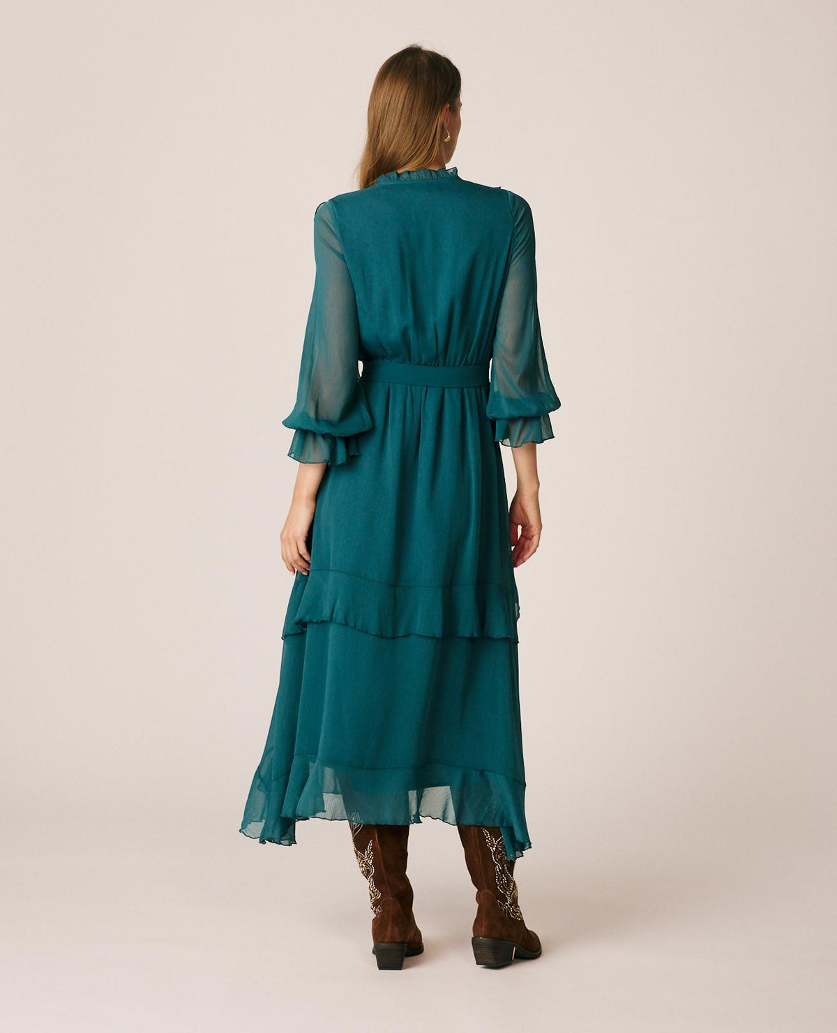 VESTIDO VOLANTES CINTURÓN