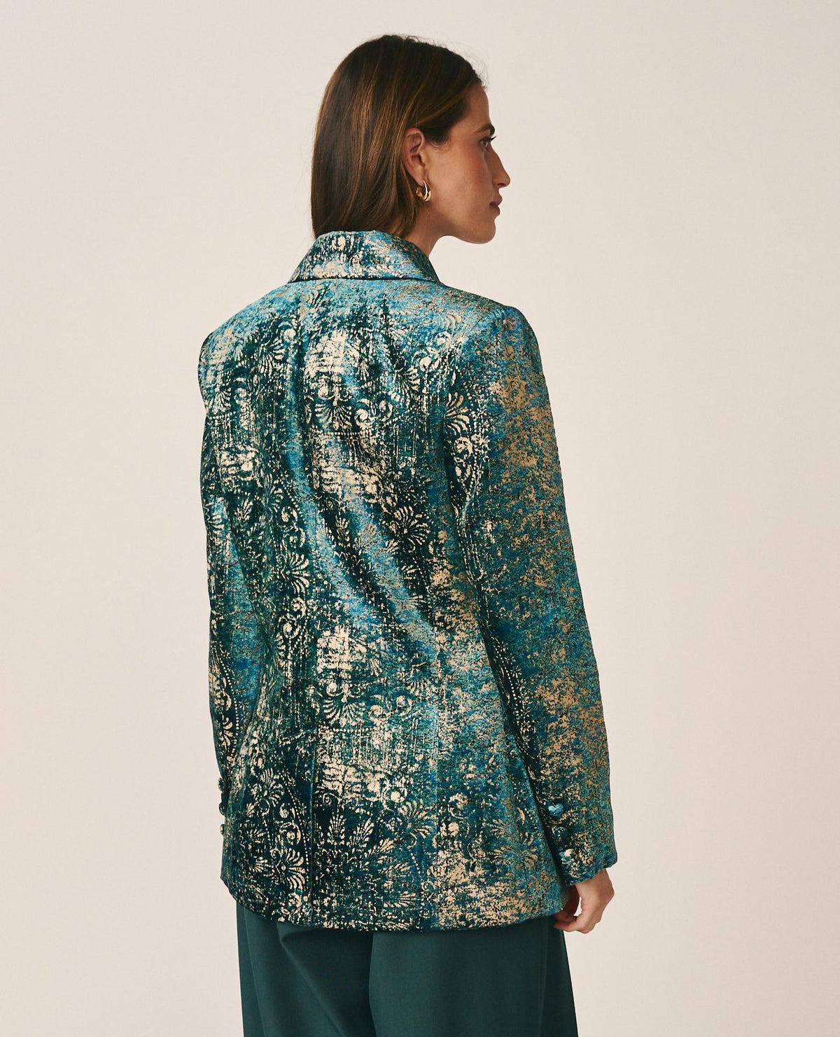 BLAZER TERCIOPELO ESTAMPADO