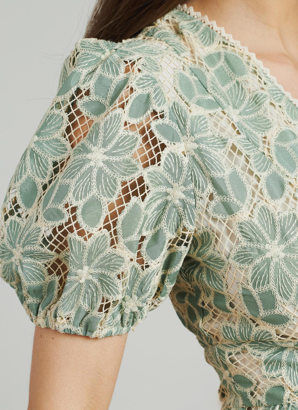 MINI DRESS EMBROIDERED FLOWERS