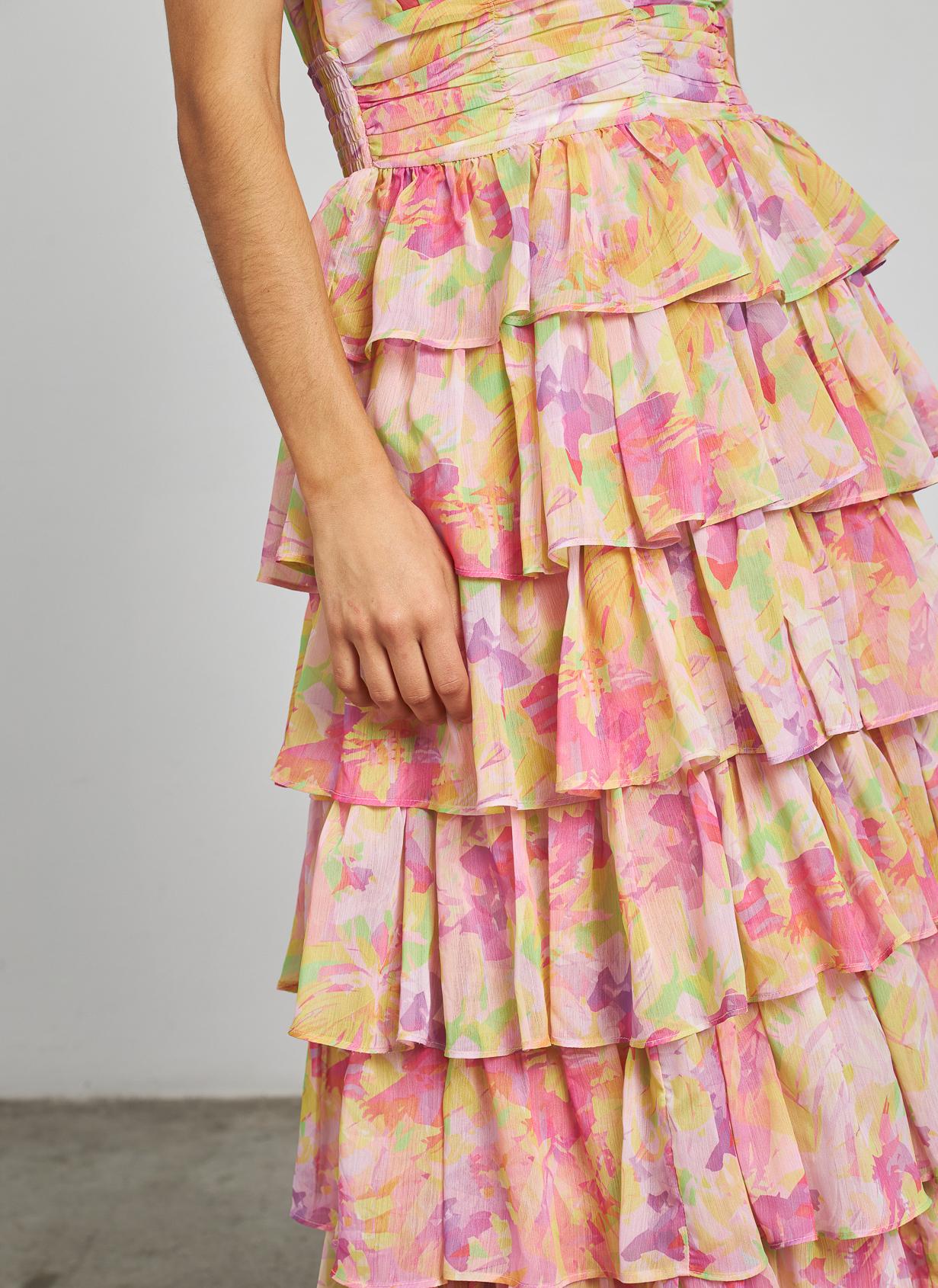 VESTIDO VOLANTES HALTER