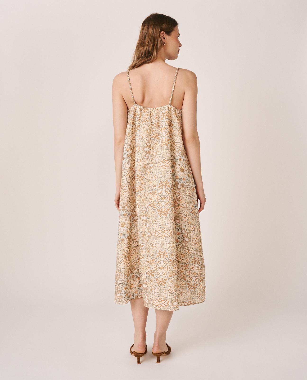 VESTIDO DE ALÇAS ESTAMPADO