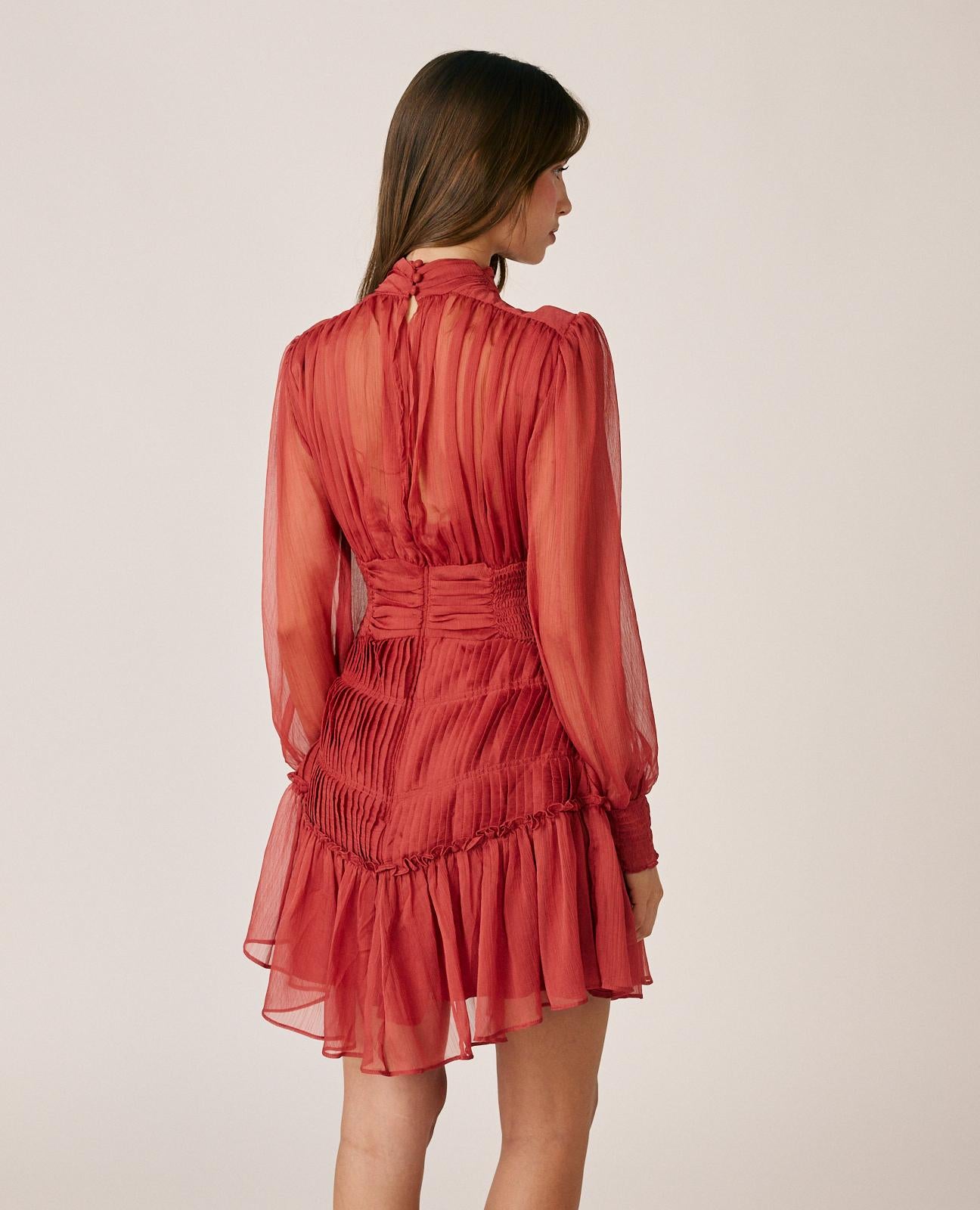 VESTIDO MINI GASA LISO
