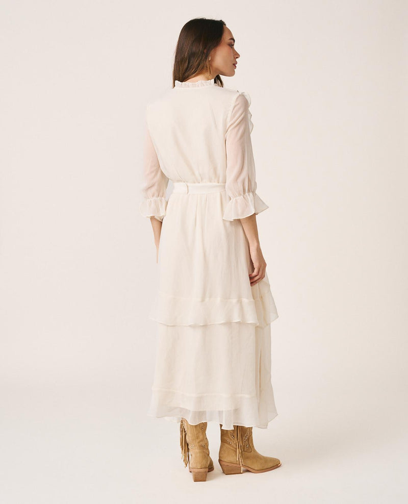 VESTIDO MIDI VOLANTES