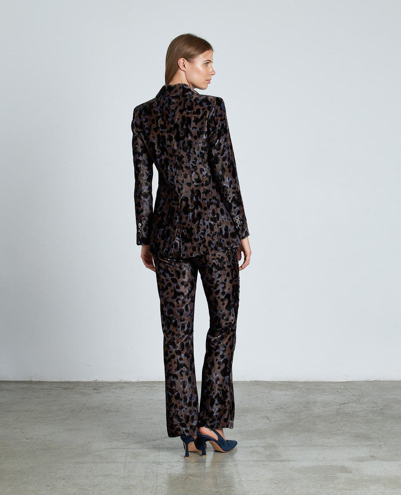 BLAZER TERCIOPELO ESTAMPADA