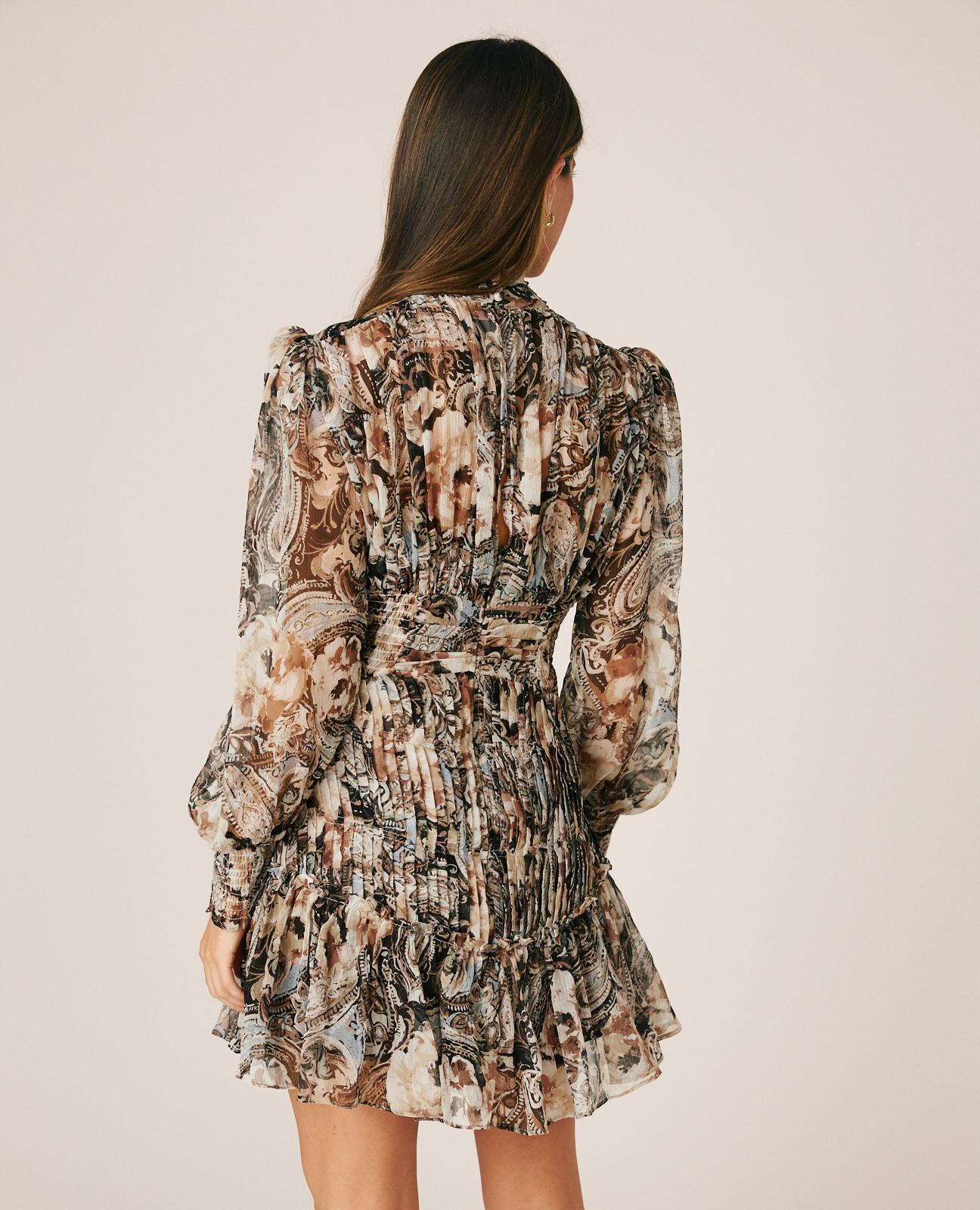 VESTIDO MINI GASA ESTAMPADO FLORAL